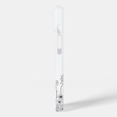 Zwart-wit wilde bloem iPhone 14 Hoesjes (Achterkant / Links)