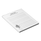 Zwart-wit Wildflower gevoerd vanaf het bureau van Notitieblok (Schuin)