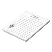 Zwart-wit Wildflower gevoerd vanaf het bureau van Notitieblok (Linkerzijde)