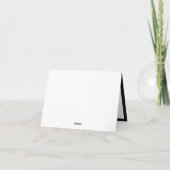 Zwart-wit Wildflower Lijn Tekening Bloemen Kaart (Achterkant)