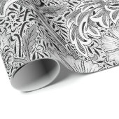 zwart wit William Morris's Corncockle Cadeaupapier (Rol Hoek)