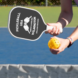Zwart-wit Wilmington NC USA Custom Pickleball Paddle