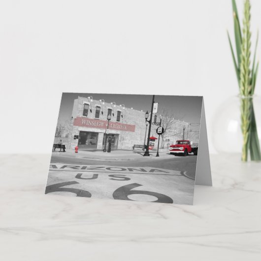 Zwart-wit Winslow Arizona Foto Sjabloon (Voorkant)