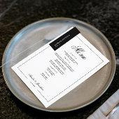 Zwart-wit Winter Wedding Menu