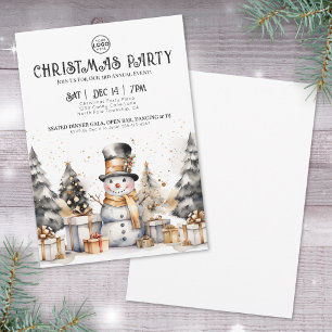 Zwart Wit Winter Zakelijk Kerstfeest Kaart