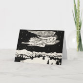 Zwart-Wit Winterbergkunst Kaart (Voorkant)