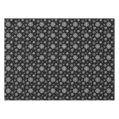 Zwart-wit wintersneeuwvlokpatroon modern tafelkleed (Voorkant (Horizontaal))