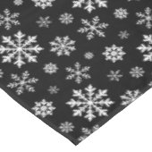 Zwart-wit wintersneeuwvlokpatroon modern tafelkleed (Gekanteld)