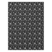 Zwart-wit wintersneeuwvlokpatroon modern tafelkleed (Voorkant)