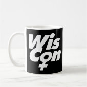 Zwart-wit WisCon Logo mok (Links)