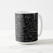 Zwart-wit wiskunde formule koffiemok (Voorkant rechts)