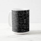 Zwart-wit wiskunde formule koffiemok (Voorkant links)