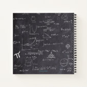 Zwart Wit Wiskunde Leraar Terug naar School Notitieboek (Achterkant)