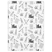 Zwart-wit Wiskunde Thema Leraar's Klembord (Achterkant)