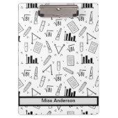 Zwart-wit Wiskunde Thema  Leraar's Klembord (Voorkant)