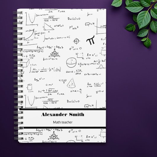 Zwart-wit Wiskunde vergelijkingen Planner