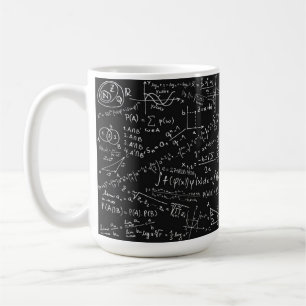 Zwart-wit wiskundige formule koffiemok