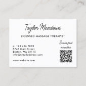 Zwart wit - Wit - QR Code Meervoudige Benoeming Afsprakenkaartje (Achterkant)