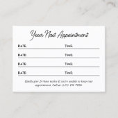 Zwart wit - Wit - QR Code Meervoudige Benoeming Afsprakenkaartje (Voorkant)