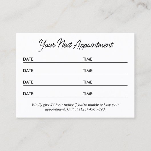 Zwart wit - Wit - QR Code Meervoudige Benoeming Afsprakenkaartje (Voorkant)