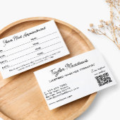 Zwart wit - Wit - QR Code Meervoudige Benoeming Afsprakenkaartje