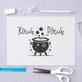 Zwart & Wit Witchy Cauldron Halloween Party Tissuepapier (Craft)