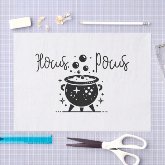 Zwart & Wit Witchy Cauldron Halloween Party Tissuepapier (Craft)