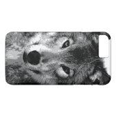 Zwart & Wit Wolf Eyes iPhone 7 Plus Hoesje (Achterkant (Horizontaal))