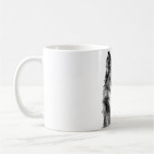 Zwart & Wit Wolf Portret Koffiemok (Links)