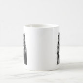 Zwart & Wit Wolf Portret Koffiemok (Center)