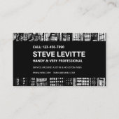Zwart-wit wolkenkrabber constructie visitekaartje (Achterkant)
