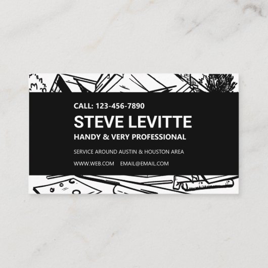 Zwart-wit woningbouw visitekaartje (Achterkant)