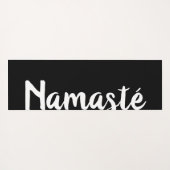 Zwart-wit Word Art - aangepaste tekst Namasté Yogamat (Achterkant (horizontaal))