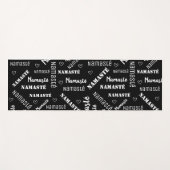 Zwart-wit Word Art - aangepaste tekst Namasté Yogamat (Voorkant (horizontaal))