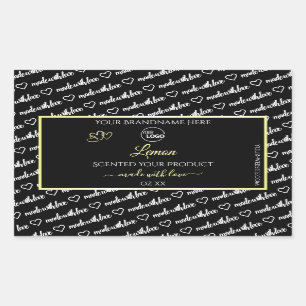 Zwart-wit Word Art Cream Product Labels Logo