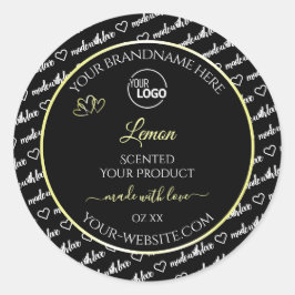 Zwart-wit Word Art Cream Product Labels Logo