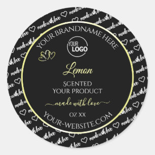 Zwart-wit Word Art Cream Product Labels Logo