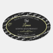 Zwart-wit Word Art Cream Product Labels Logo (Voorkant)