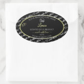 Zwart-wit Word Art Cream Product Labels Logo (Tas)