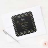 Zwart-wit Word Art Gold Product Labels Logo (Envelop)