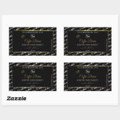 Zwart-wit Word Art Gold Product Labels Logo (Vel)