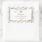 Zwart-wit Word Art Gold Product Labels Logo (Tas)