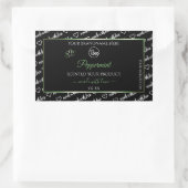 Zwart-wit Word Art Green Product Labels Logo (Tas)