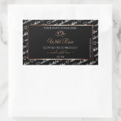 Zwart wit Word Art Productlabel Roos Gold Lijst Rechthoekige Sticker (Tas)