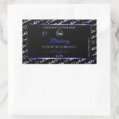 Zwart-wit Word Cloud Blue Product Label Logo (Tas)