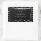 Zwart wit Word Cloud Product Label Silver Heart (Tas)