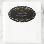 Zwart wit Word Cloud Product Labels Gold Hearts (Tas)