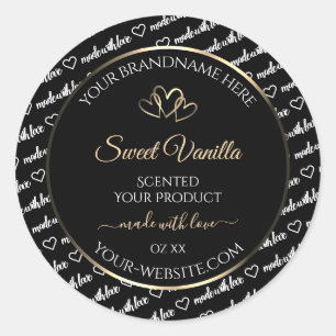 Zwart wit Word Cloud Product Labels Gold Lijst