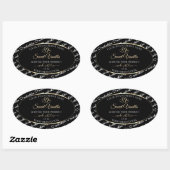 Zwart wit Word Cloud Product Labels Gold Lijst (Vel)