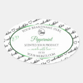 Zwart wit Word Cloud Product Labels Groen Logo (Voorkant)